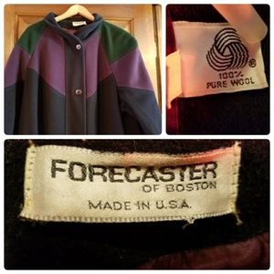 Forecaster of Boston Black Wool Coat Size 15/16
